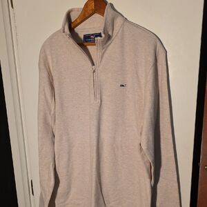 NWT Vineyard Vines Large Half Zip Sweater Oatmeal Awesome